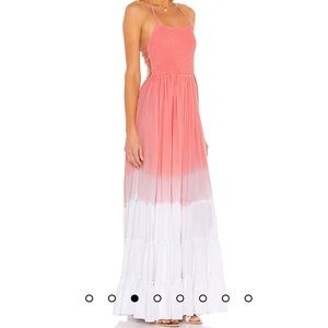 Naia tiare Hawaii Maxi Dress in Dusty Rose and White